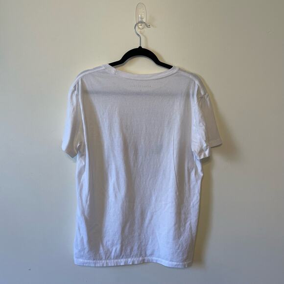 Aeropostale M short sleeve t-shirt white Organic Friends spellout casual boho - Picture 5 of 7